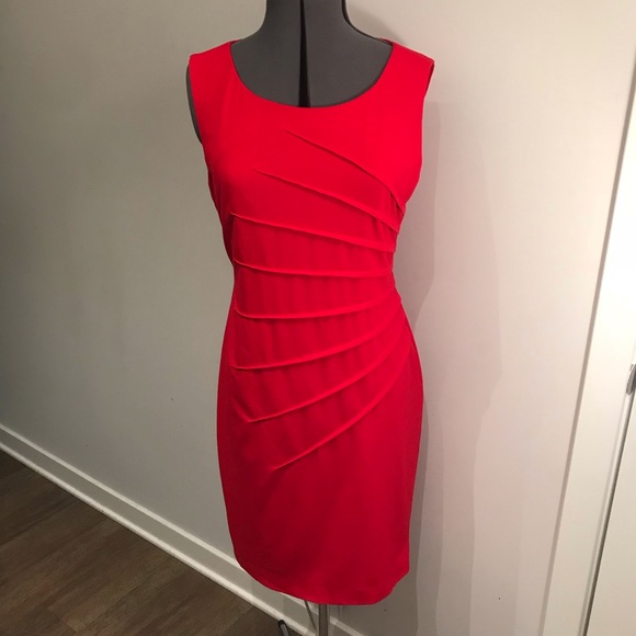 Calvin Klein Dresses & Skirts - Red Calvin Klein Pencil Dress 